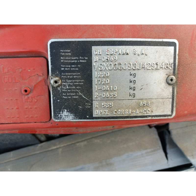 opel corsa a 1.0   |   0.85 - ... | 1985 | 45 cv / 33 kw del año 1985