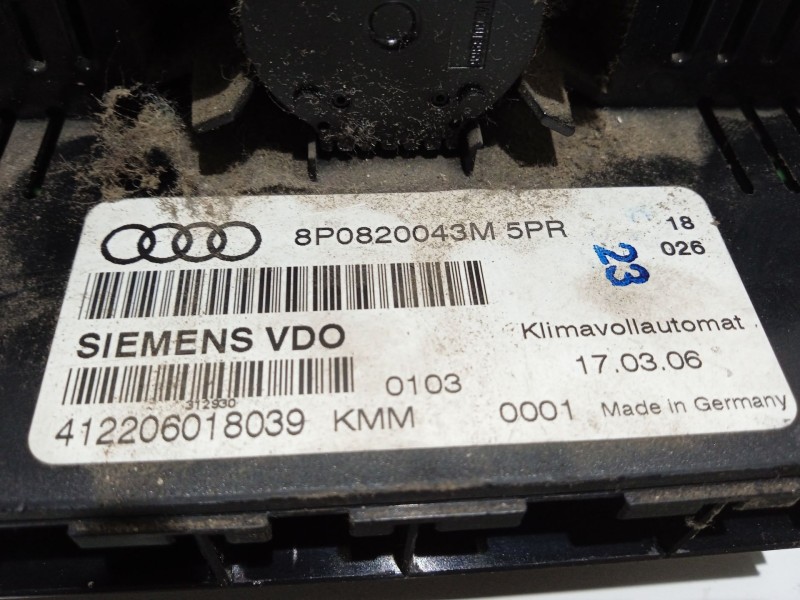 Recambio de mando climatizador para audi a3 (8p1) 1.9 tdi referencia OEM IAM 8P0820043M 412206018039 