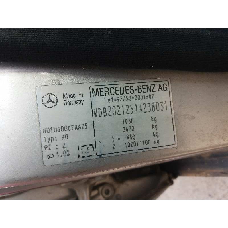 mercedes clase c (w202) berlina 2.5 diesel cat   |   0.93 - ... | 1993 | 113 cv / 83 kw del año 1993