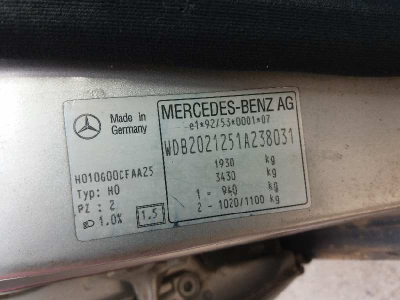 mercedes clase c (w202) berlina 2.5 diesel cat   |   0.93 - ... | 1993 | 113 cv / 83 kw del año 1993