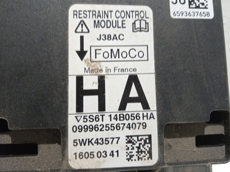 Recambio de centralita airbag para ford fusion (cbk) trend referencia OEM IAM 5S6T14B056HA  