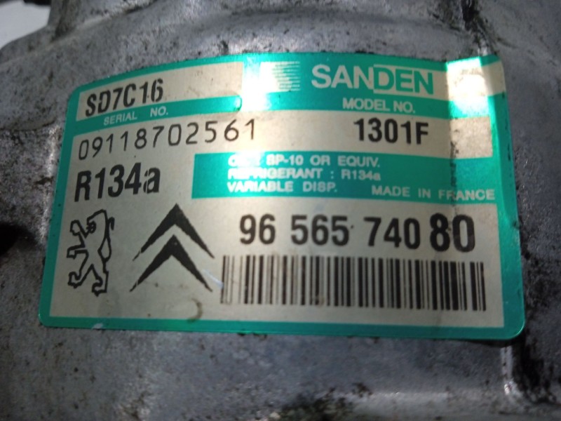 Recambio de compresor aire acondicionado para peugeot 407 2.0 16v hdi fap cat (rhr / dw10bted4) referencia OEM IAM 09118702561 9