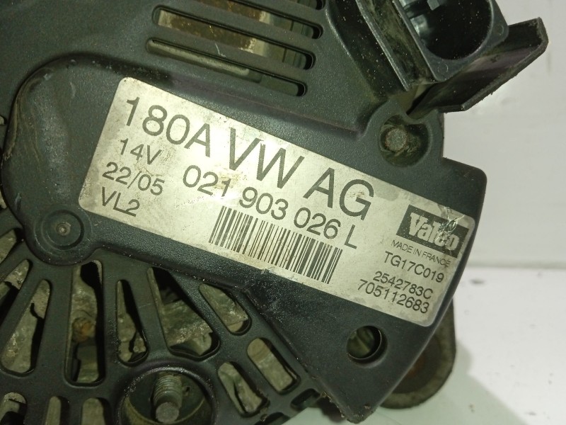 Recambio de alternador para volkswagen passat b6 (3c2) 2.0 tdi referencia OEM IAM 021903026L 2542873C 