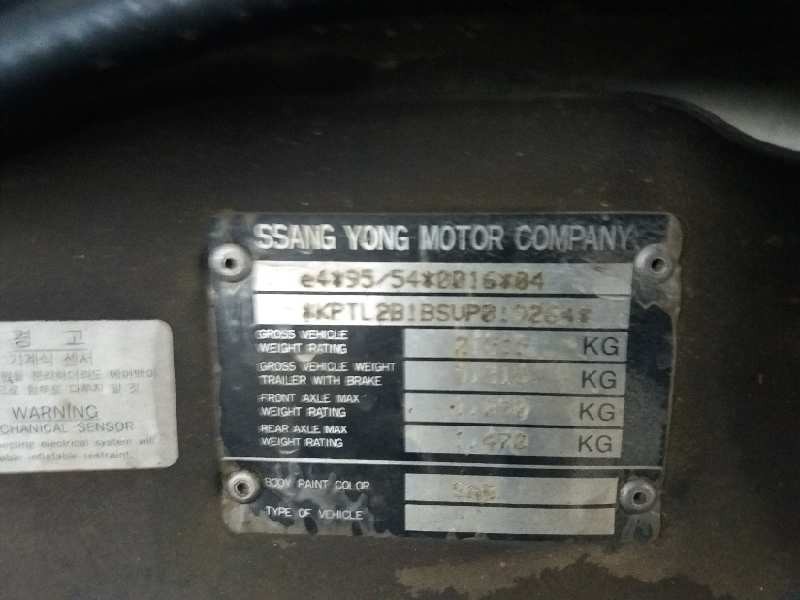 ssangyong korando    |   0.97 - 0.02 | 1997 - 2002 del año 1997