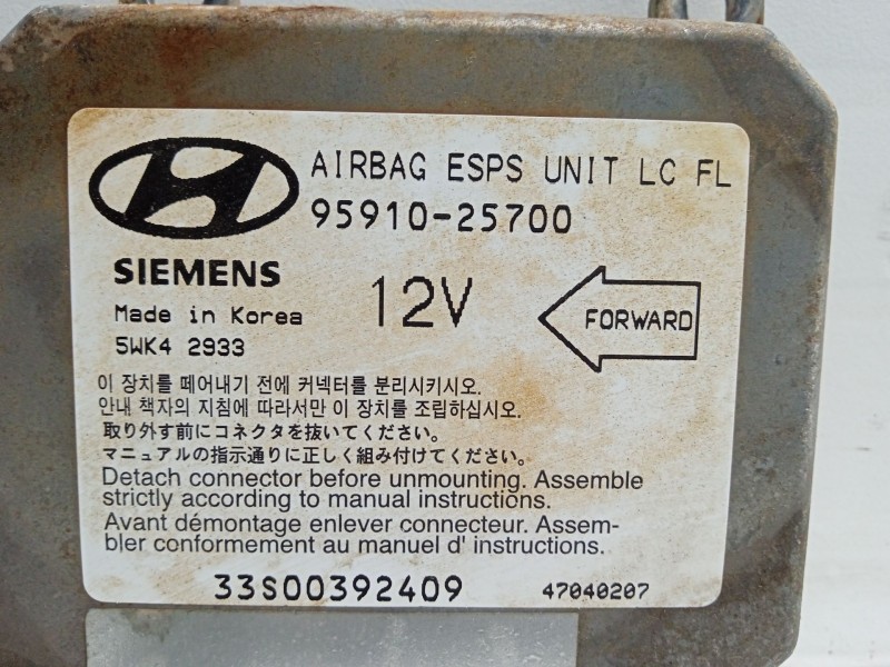 Recambio de centralita airbag para hyundai accent ii (lc) 1.5 crdi referencia OEM IAM 9591025700 5WK42933 