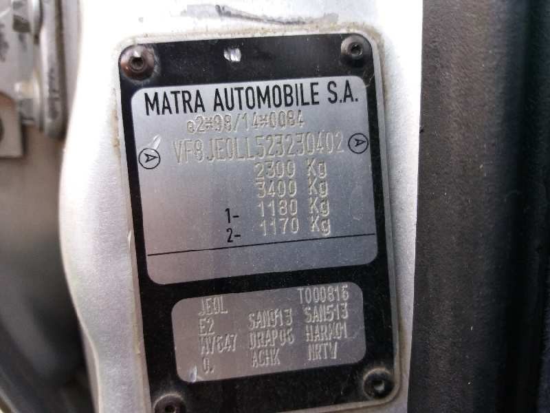 renault espace / grand espace (je0) 2.0 16v   |   0.00 - 0.02 | 2000 - 2002 | 140 cv / 103 kw del año 2000