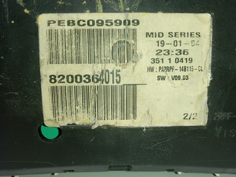 Recambio de cuadro instrumentos para renault megane ii familiar 1.9 dci diesel referencia OEM IAM 8200399700   Recambio de cuadro instrumentos para renault megane ii familiar 1.9 dci diesel referencia OEM IAM 8200399700