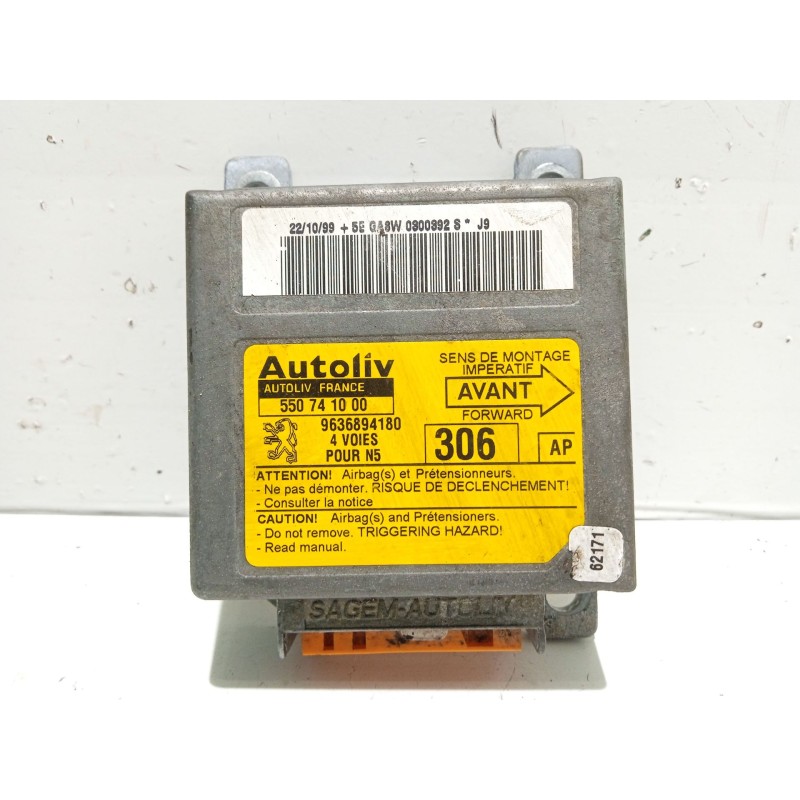 Recambio de centralita airbag para peugeot 306 break 1.9 diesel referencia OEM IAM 9636894180 550741000 