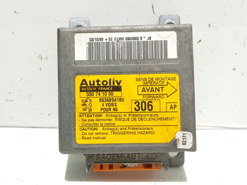 Recambio de centralita airbag para peugeot 306 break 1.9 diesel referencia OEM IAM 9636894180 550741000 