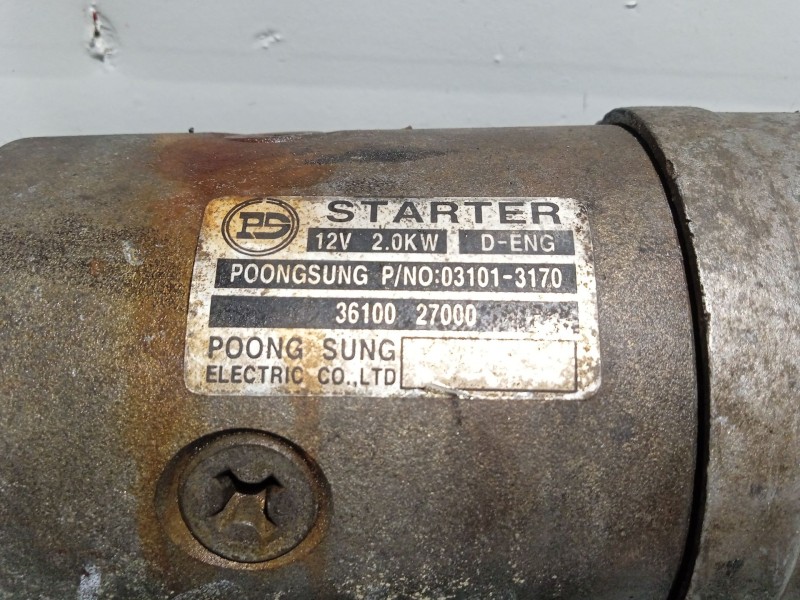 Recambio de motor de arranque para hyundai elantra iii (xd) 2.0 crdi referencia OEM IAM 031013170  