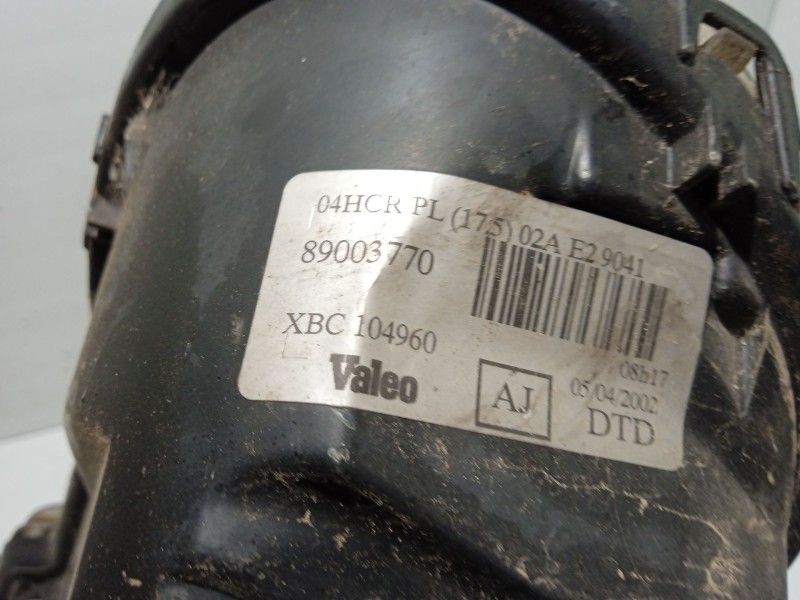 Recambio de faro derecho para mg serie 25 (rf) 1.4 16v cat referencia OEM IAM 89003770  