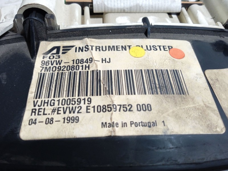 Recambio de cuadro instrumentos para seat alhambra (7v8, 7v9) 2.0 i referencia OEM IAM 7M0920801H  