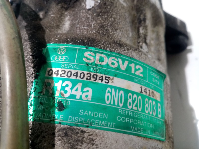 Recambio de compresor aire acondicionado para seat arosa (6h1) 1.0 referencia OEM IAM 6N0820803A 6N0820803B 