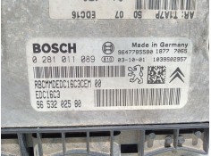 Recambio de centralita motor uce para peugeot 206 berlina 1.4 hdi referencia OEM IAM 9653202580 0281011089  2