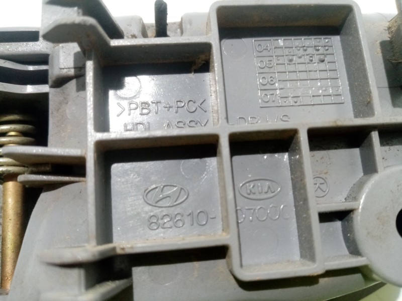 Recambio de maneta interior trasera izquierda para kia picanto 1.1 cat referencia OEM IAM 8261007000  