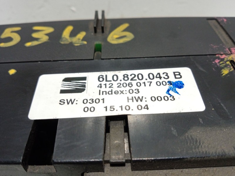 Recambio de mando climatizador para seat ibiza (6l1) referencia OEM IAM 6L0820043B  