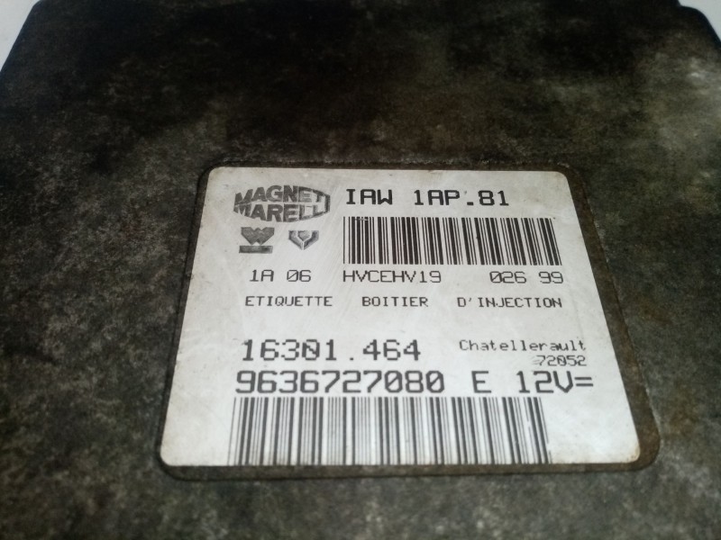 Recambio de centralita motor uce para peugeot 206 berlina 1.4 referencia OEM IAM 9636727080  