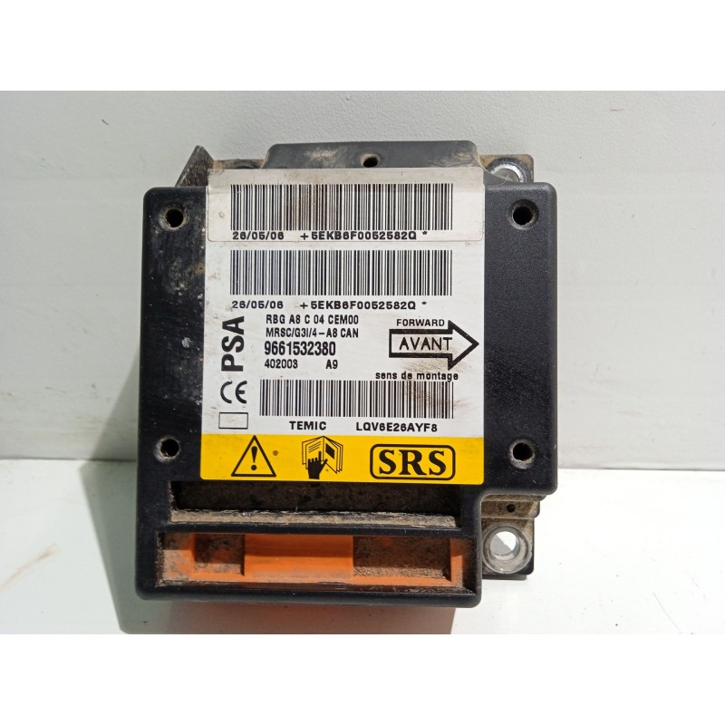 Recambio de centralita airbag para citroën c3 1.1 referencia OEM IAM 9661532380  