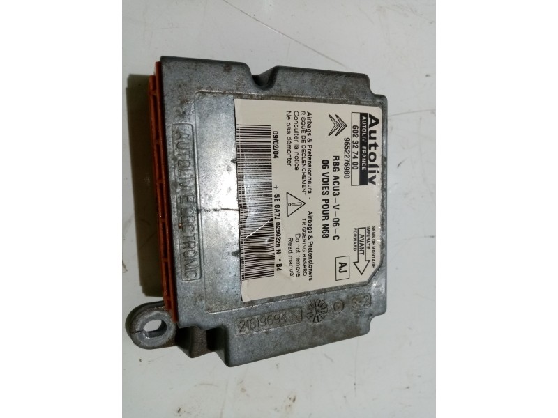 Recambio de centralita airbag para citroën xsara picasso (n68) 2.0 hdi referencia OEM IAM 9652276980  