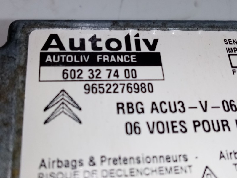 Recambio de centralita airbag para citroën xsara picasso (n68) 2.0 hdi referencia OEM IAM 9652276980  