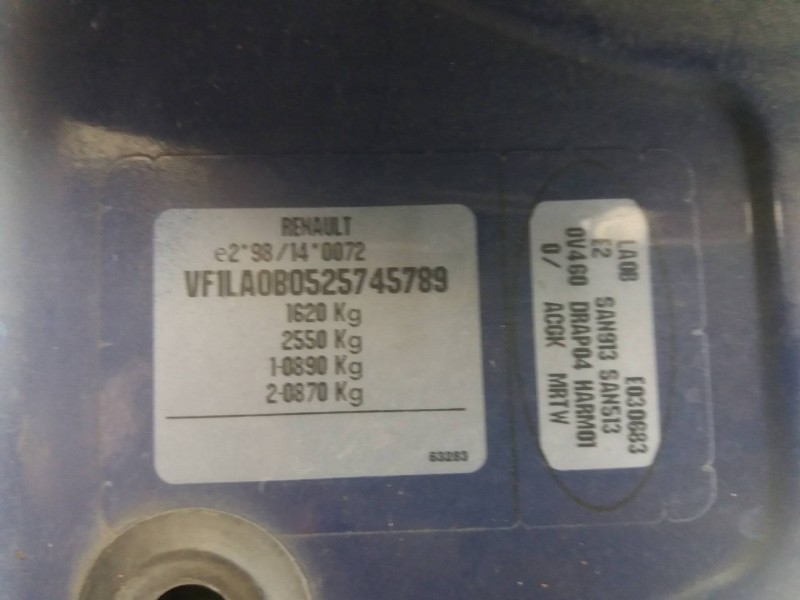 renault megane i fase 2 berlina (ba0) 1.6   |   0.99 - 0.02 | 1999 - 2002 | 107 cv / 79 kw del año 1999