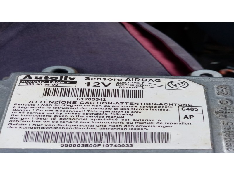 Recambio de centralita airbag para fiat doblo (119) 1.3 16v jtd cat referencia OEM IAM 550903500  