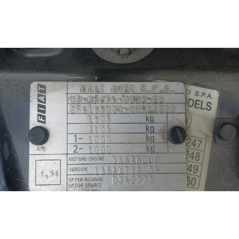 fiat marea berlina (185) jtd 110 elx   |   09.00 - 12.02 | 2000 - 2002 | 110 cv / 81 kw del año 2000