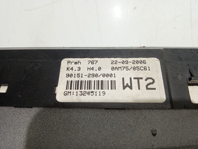 Recambio de mando climatizador para opel zafira b 1.9 cdti referencia OEM IAM 13245119  