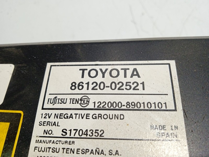 Recambio de sistema audio / radio cd para toyota auris (_e15_) 1.4 d-4d (nde150_) referencia OEM IAM 8612002521  