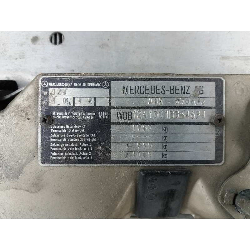 mercedes clase e (w124) familiar 3.0 diesel   |   0.85 - ... | 1985 | 113 cv / 83 kw del año 1985 mercedes clase e (w124) familiar 3.0 diesel   |   0.85 - ... | 1985 | 113 cv / 83 kw del año 1985