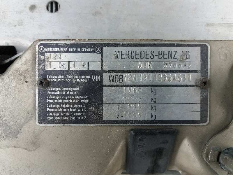 mercedes clase e (w124) familiar 3.0 diesel   |   0.85 - ... | 1985 | 113 cv / 83 kw del año 1985 mercedes clase e (w124) familiar 3.0 diesel   |   0.85 - ... | 1985 | 113 cv / 83 kw del año 1985