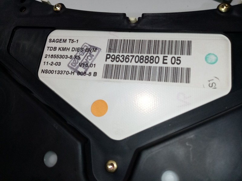 Recambio de cuadro instrumentos para peugeot 307 (3a/c) 1.4 hdi referencia OEM IAM P9636708880 P9651299680 