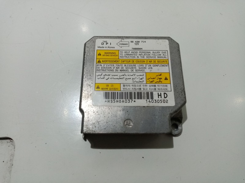 Recambio de centralita airbag para chevrolet kalos 1.4 cat referencia OEM IAM 96430714  