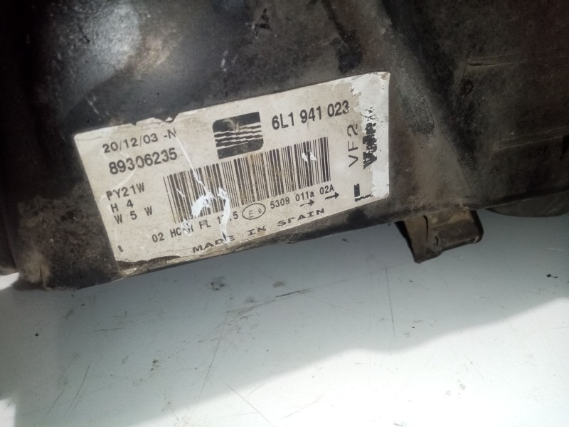 Recambio de faro izquierdo para seat ibiza (6l1) 1.9 sdi referencia OEM IAM 89306235 6L1941023 