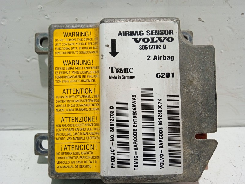 Recambio de centralita airbag para volvo v40 familiar 1.9 diesel referencia OEM IAM 30612702D  