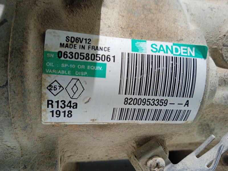Recambio de compresor aire acondicionado para renault kangoo 1.5 dci diesel referencia OEM IAM 8200953359A  