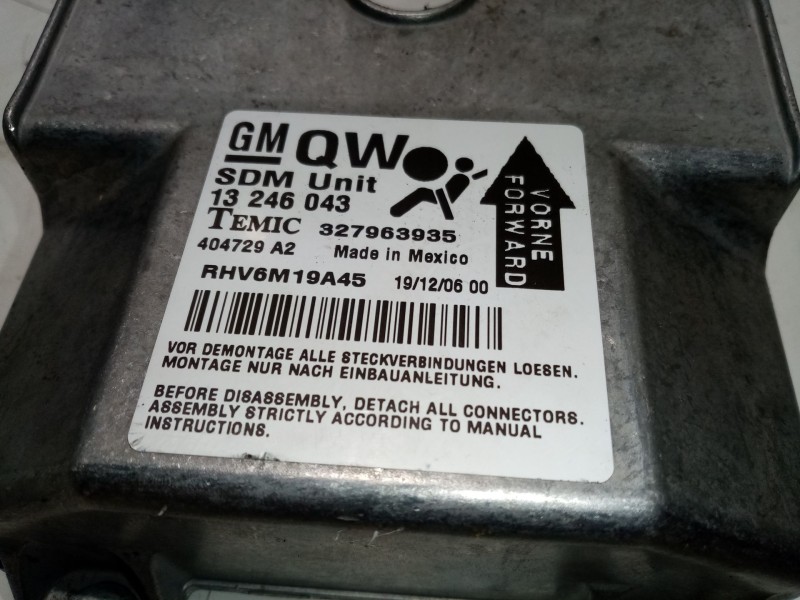 Recambio de centralita airbag para opel astra h (a04) 1.7 cdti (l48) referencia OEM IAM 13246043  
