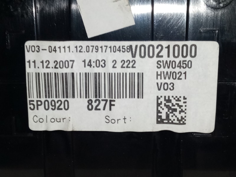 Recambio de cuadro instrumentos para seat altea xl (5p5, 5p8) 1.9 tdi referencia OEM IAM 1P0920850D  