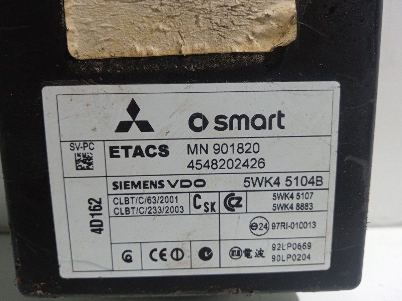 Recambio de modulo electronico para smart forfour (454) 1.3 (454.031) referencia OEM IAM 4548202426  