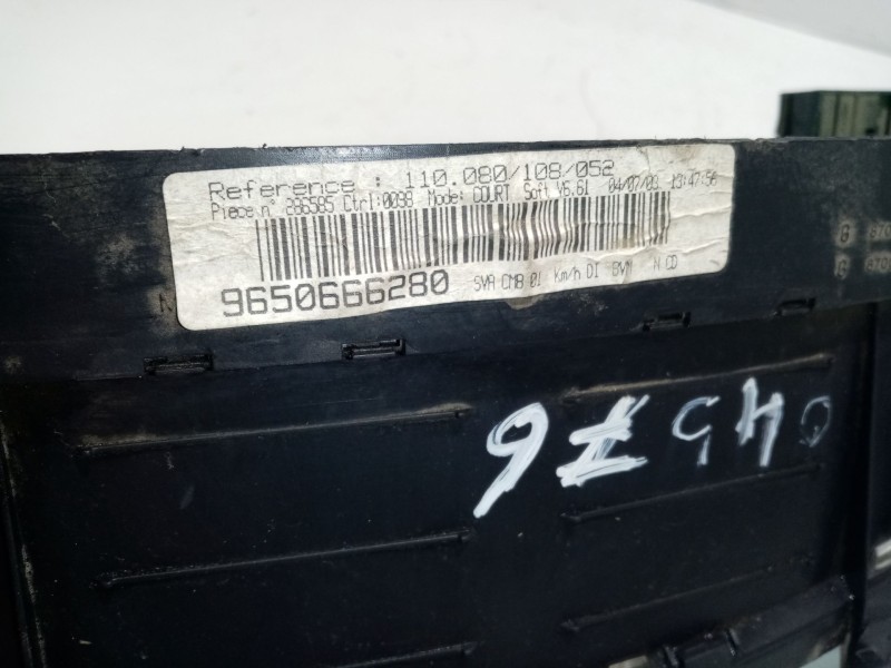 Recambio de cuadro instrumentos para peugeot 406 berlina (s1/s2) 2.0 hdi referencia OEM IAM 9650666280  