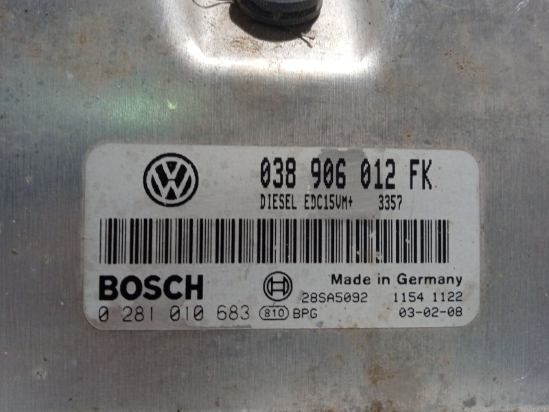 Recambio de centralita motor uce para seat toledo (1m2) 1.9 tdi referencia OEM IAM 038906012FK  