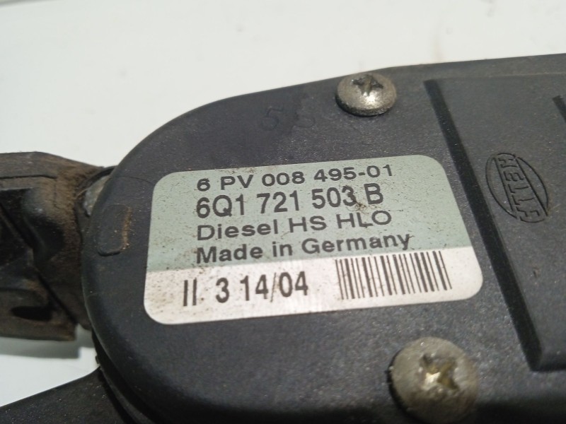 Recambio de pedal acelerador para seat toledo (1m2) 1.9 tdi referencia OEM IAM 6Q1721503B  
