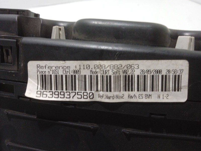 Recambio de cuadro instrumentos para peugeot 407 (6d_) 1.8 (6d6fzb) referencia OEM IAM 9639937580  