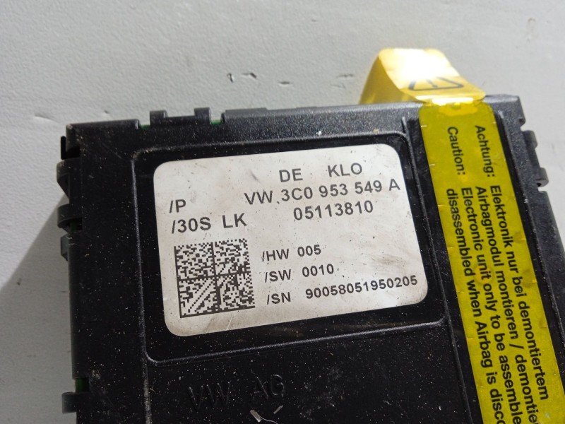 Recambio de modulo electronico para volkswagen passat b6 (3c2) 2.0 tdi 16v referencia OEM IAM 3C0953549A  