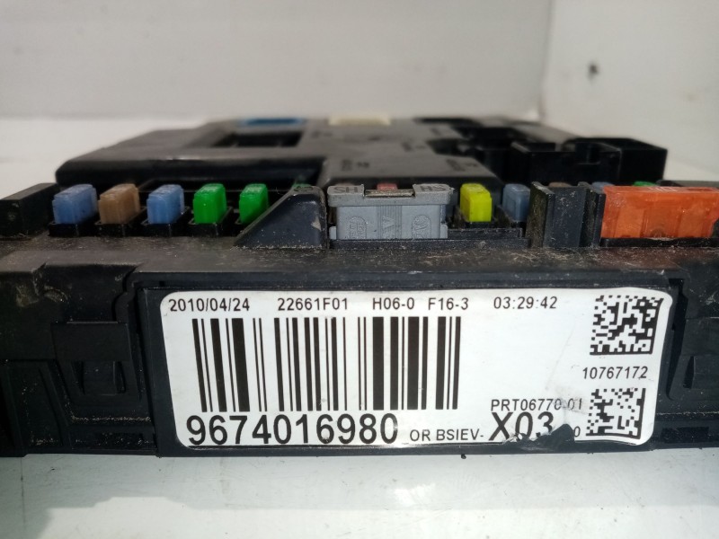 Recambio de centralita bsi para citroën c3 sx referencia OEM IAM 9674016980  