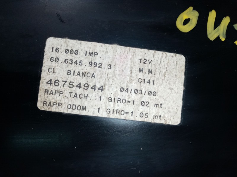 Recambio de cuadro instrumentos para fiat brava (182) 1.6 16v cat referencia OEM IAM 6063459923 46754944 