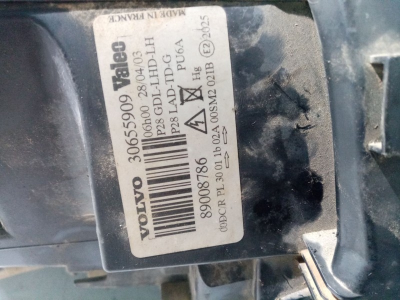 Recambio de faro izquierdo para volvo xc90 d5 referencia OEM IAM 30655909 89008786 