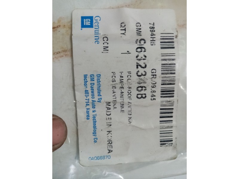 Recambio de antena para daewoo matiz (m100, m150) 0.8 referencia OEM IAM 96323468  