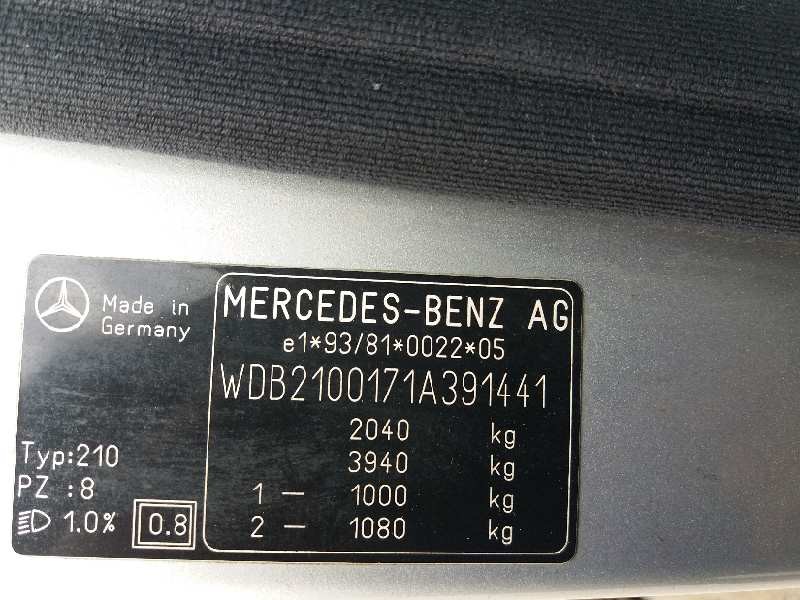 mercedes clase e (w210) berlina diesel 2.9 turbodiesel cat   |   0.95 - 0.02 | 1995 - 2002 | 129 cv / 95 kw del año 1995