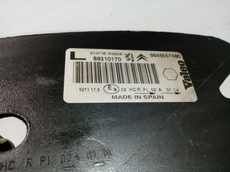 Recambio de faro izquierdo para citroën xsara picasso referencia OEM IAM 9649557480  